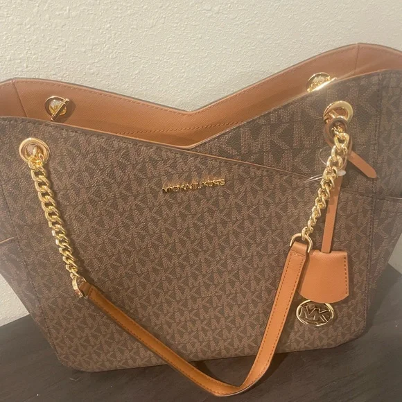 Michael Kors Brown and Gold Tote - Picture 4 of 7
